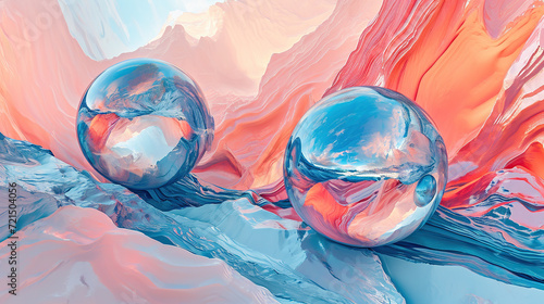 Abstract Spheres Background