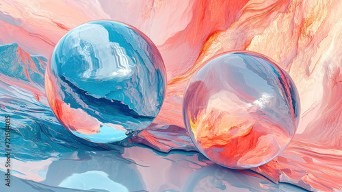 Abstract Spheres Background