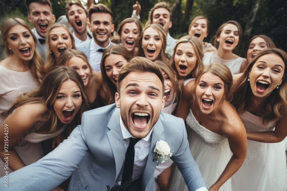 A group of individuals posing together for a photograph. Can be used for various purposes A group of individuals posing together for a photograph. Can be used for various purposes