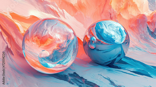 Abstract Spheres Background