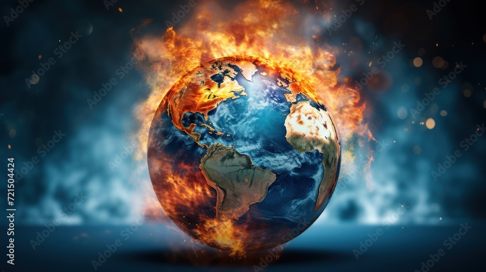 Global warming copy space 3D photo UHD Wallpaper Global warming copy space 3D photo UHD Wallpaper