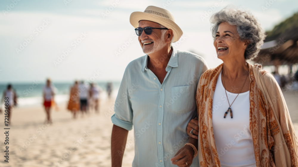 Happy smiling mature senior couple posing together