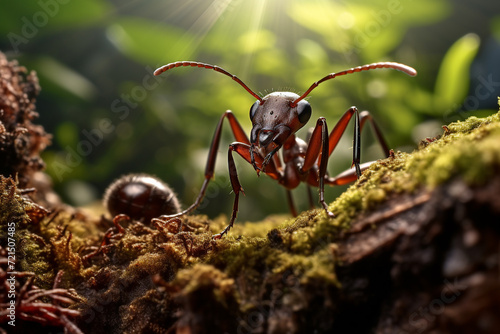 Portrait of an ant in her natural habitat © patternforstock