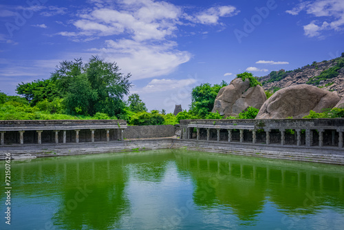 Fototapeta Naklejka Na Ścianę i Meble -  Elephant Tank at Gingee Fort or Senji Fort in Tamil Nadu, India. It lies in Villupuram District, built by the kings of konar dynasty and maintained by Chola dynasty. Archeological survey of india.