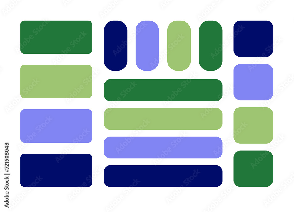 Bookmark paper sticker collection. Bookmarks flat icons set in green and blue colors Bookmark paper sticker collection. Bookmarks flat icons set in green and blue colors