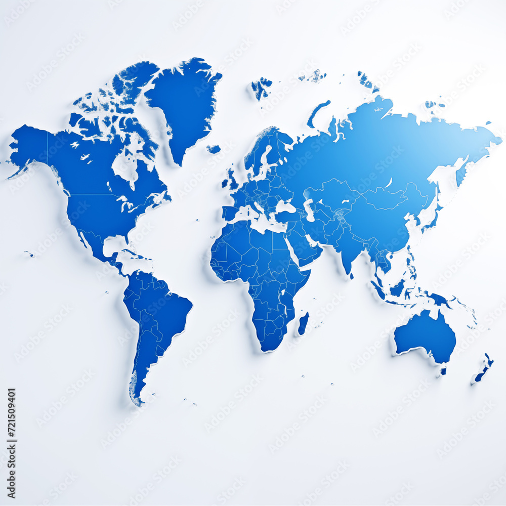 Obraz premium Outline political map of the world
