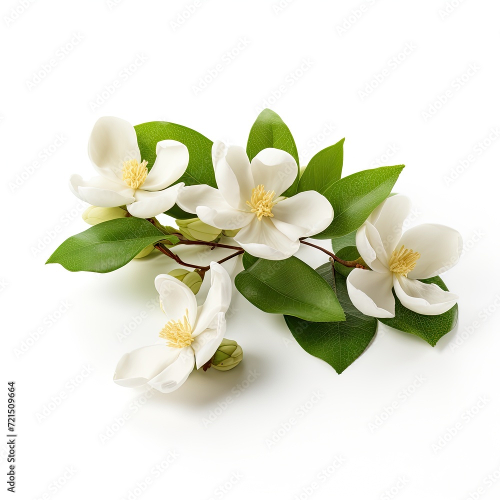 Obraz premium Photo of jasmine flower isolated on white background