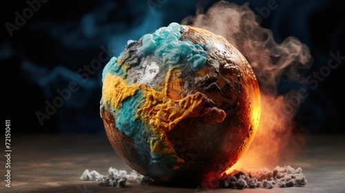 Global warming concept copy space 3D photo UHD Wallpaper