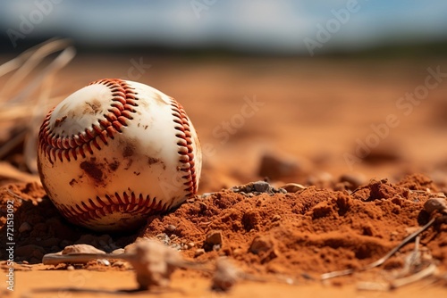Softball in dirt