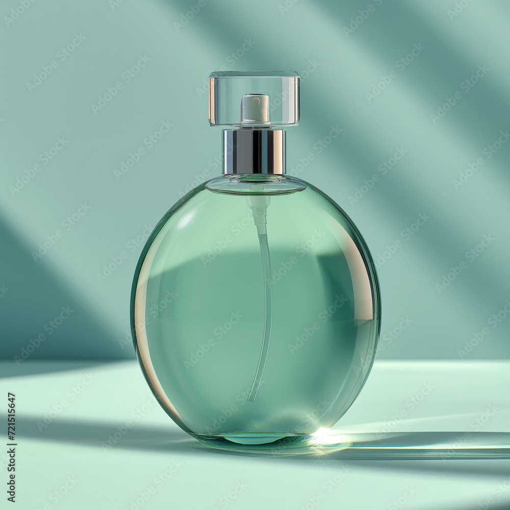 cosmetic bottle, no label, soft green, product mockup, minimal design cosmetic bottle, no label, soft green, product mockup, minimal design