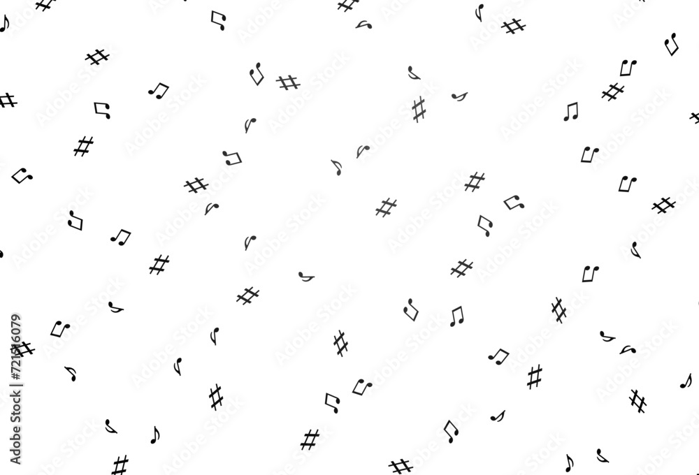 Light Black vector background with music symbols. Light Black vector background with music symbols.