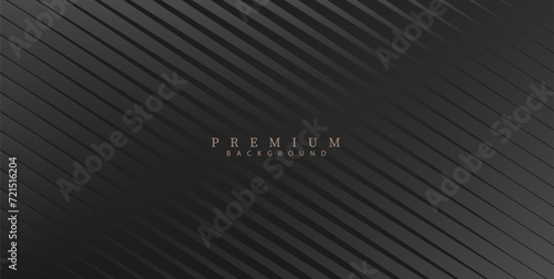 Elegant black background. Oblique lines pattern, dark gradient, glossy effect. Formal design for luxury invitations and business cards.
