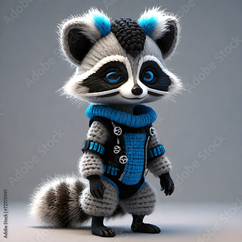 Fluffy baby raccoon girl cyber goth style refers to an individual who embraces a unique and creative fashion style. They may wear clothing and accessories associated with the goth subculture, characte