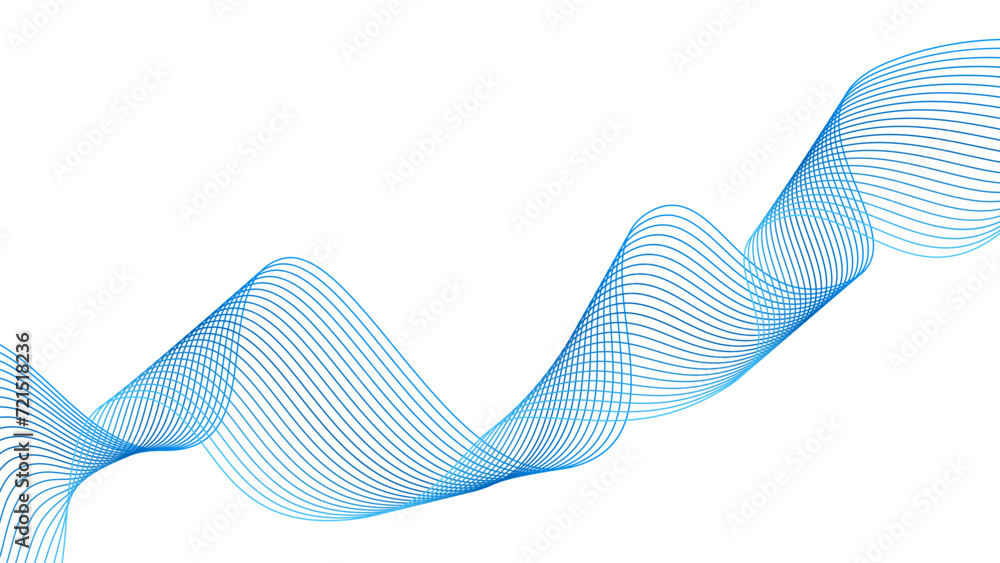 Fototapeta premium Abstract vector wave element for design. Smooth motion dynamics. Vector illustration EPS 10.