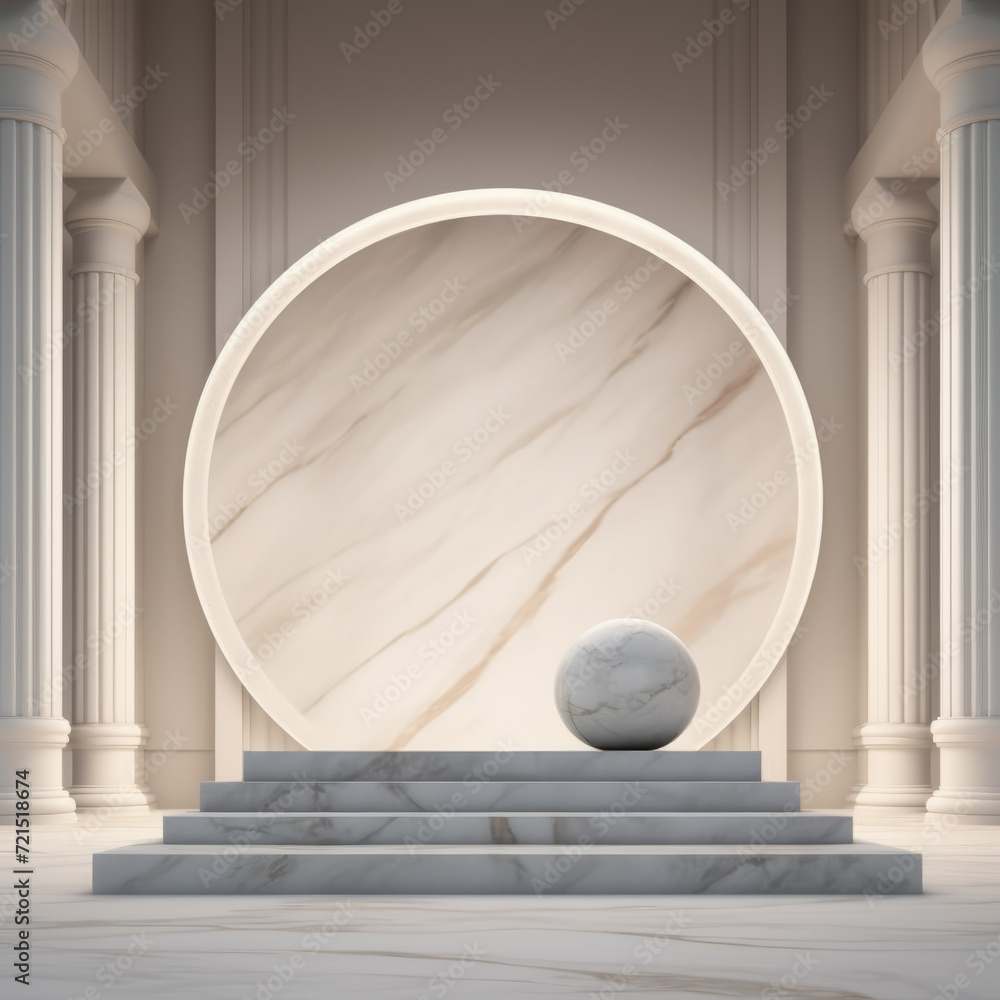 Luxury natural stone podium for showing packaging and product Luxury natural stone podium for showing packaging and product
