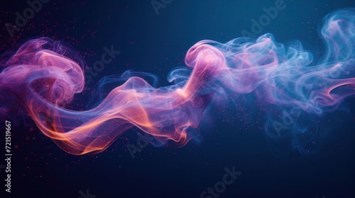 abstract background with neon purple smoke. A dynamic dance of neon vapor, twisting in the starry expanse, creates a surreal and dreamy atmosphere..