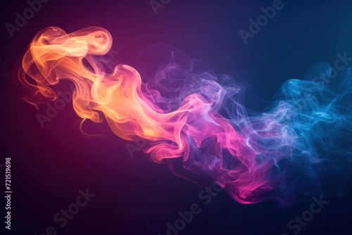 smoke background, An enchanting dance of neon blue smoke, its graceful movements enhanced by the surreal glimmer of cosmic particles..