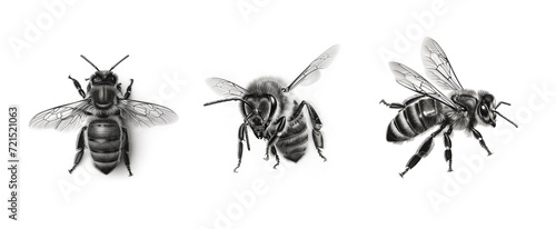 Hand-drawn Bee Illustration © kiril