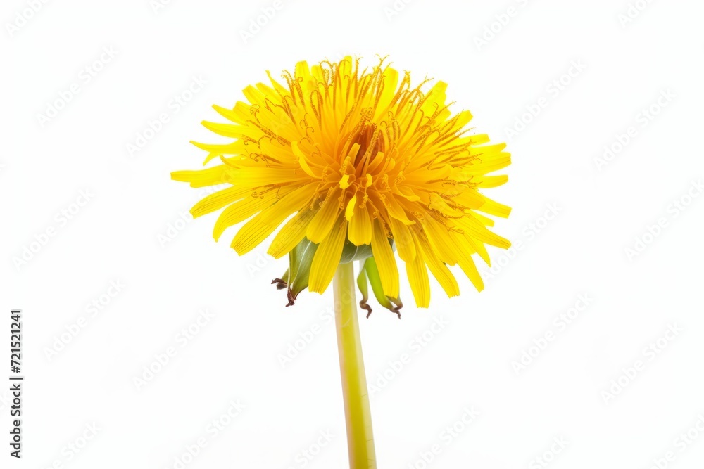 Naklejka premium Dandelion flower, isolated, white background