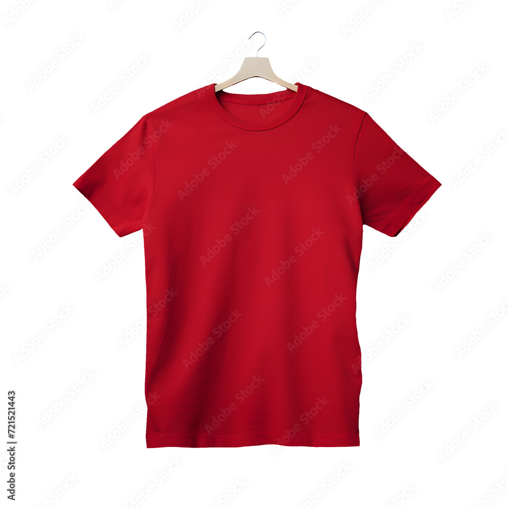 Photo of clean red t-shirt without background. Template for mockup Photo of clean red t-shirt without background. Template for mockup