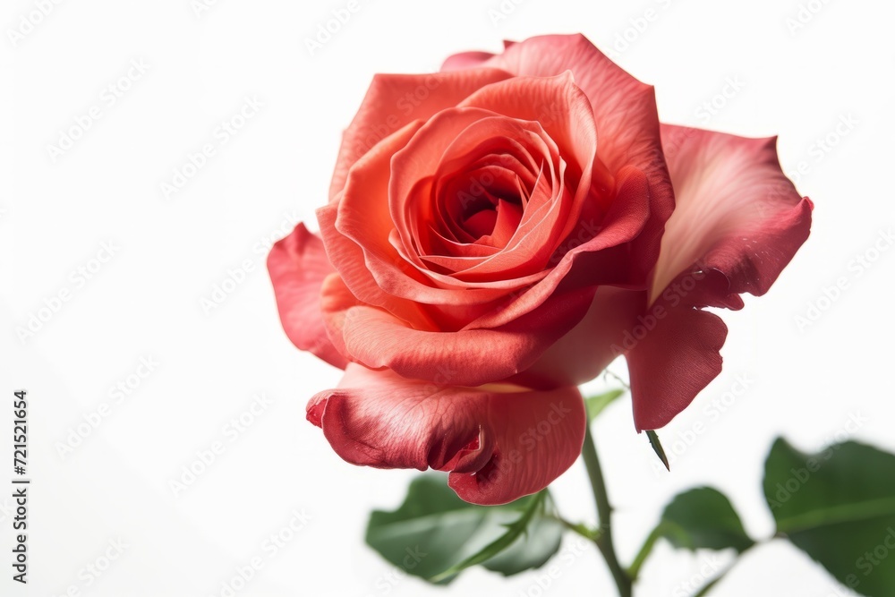 Naklejka premium Rose flower, isolated, white background