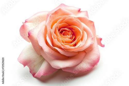 Rose flower  isolated  white background