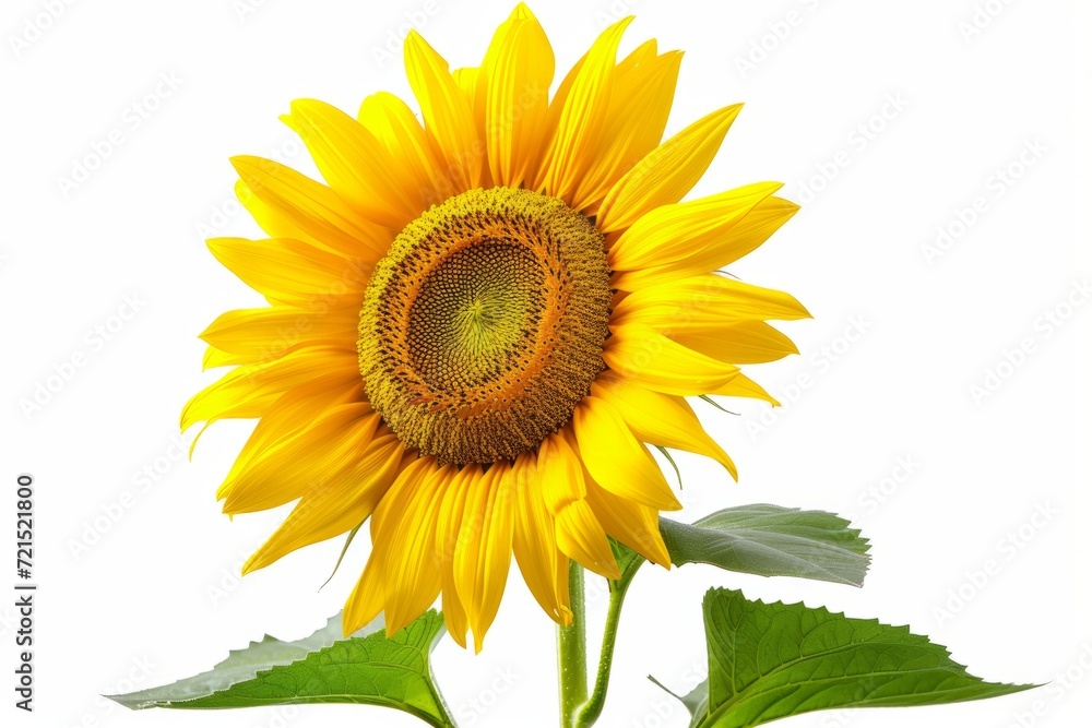 Obraz premium Sunflower, isolated, white background