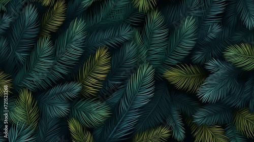 seamless background with coniferous branches pattern  coniferous  fir  