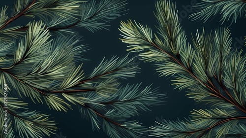 seamless background with coniferous branches pattern  coniferous  fir  