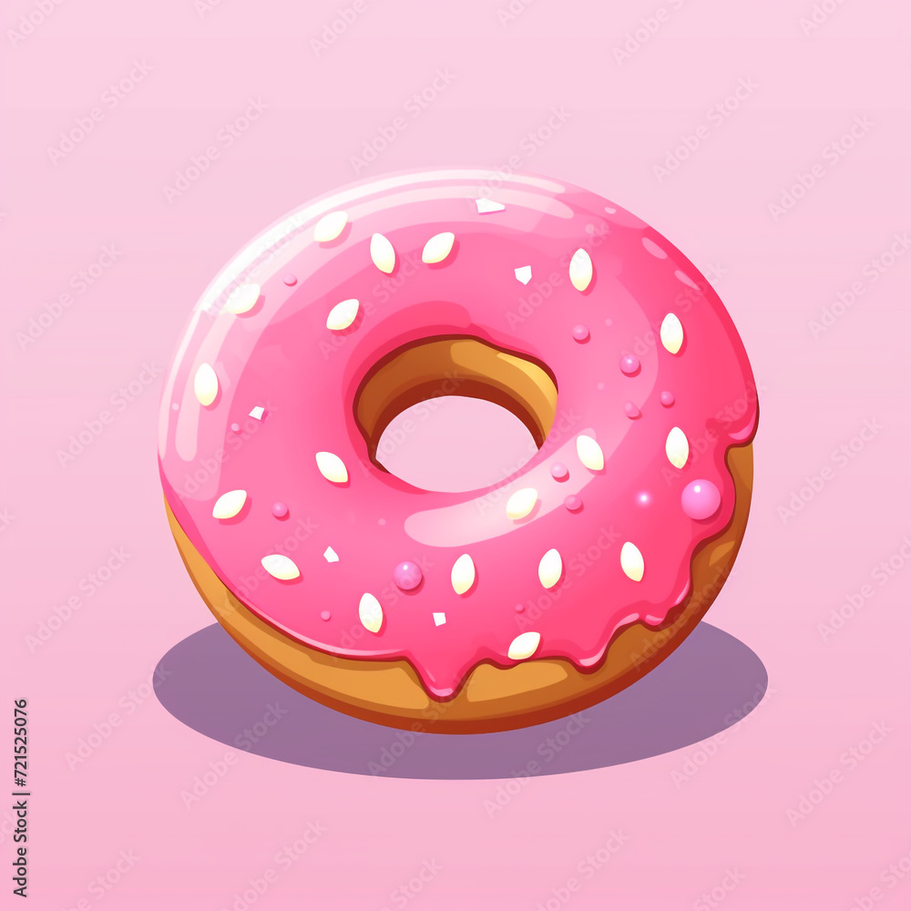 interesting circle sprite as skin for a mobile game, simple donut, minimalist flat artsyle сreated with Generative Ai interesting circle sprite as skin for a mobile game, simple donut, minimalist flat artsyle сreated with Generative Ai