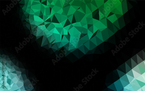 Light Blue, Green vector polygon abstract backdrop. A completely new color illustration in a vague style. New texture for your design.