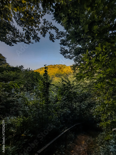 View of the mountains from the mountains in Lazarevskoye  photo