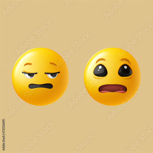 illustration of three emoticons: the first is sad, the second is smiling, the third is neutral сreated with Generative Ai