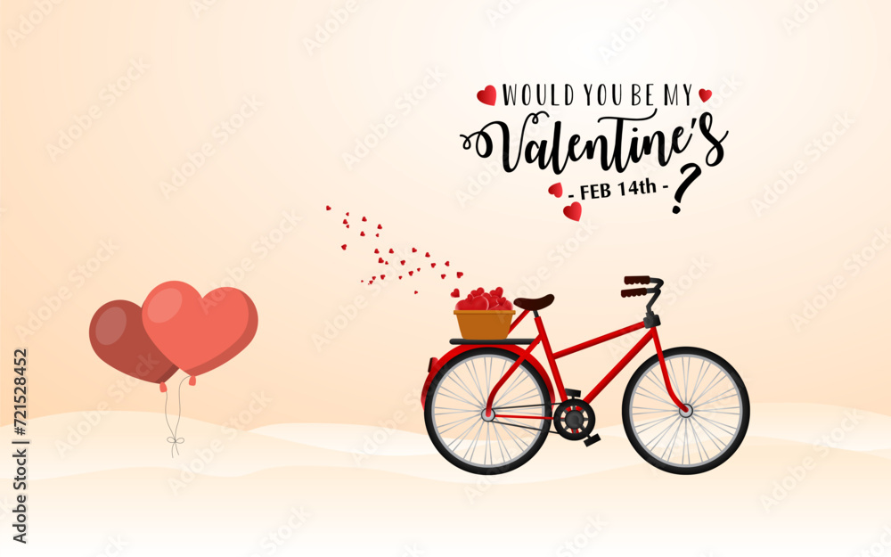 Obraz premium Happy Valentines Day Vector Illustration Design 