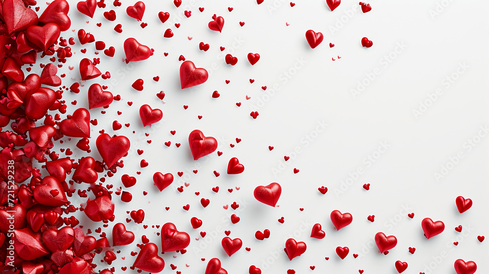 Heart background. Valentine Wallpaper with Red and Metallic love hearts. 3D Render Heart background. Valentine Wallpaper with Red and Metallic love hearts. 3D Render