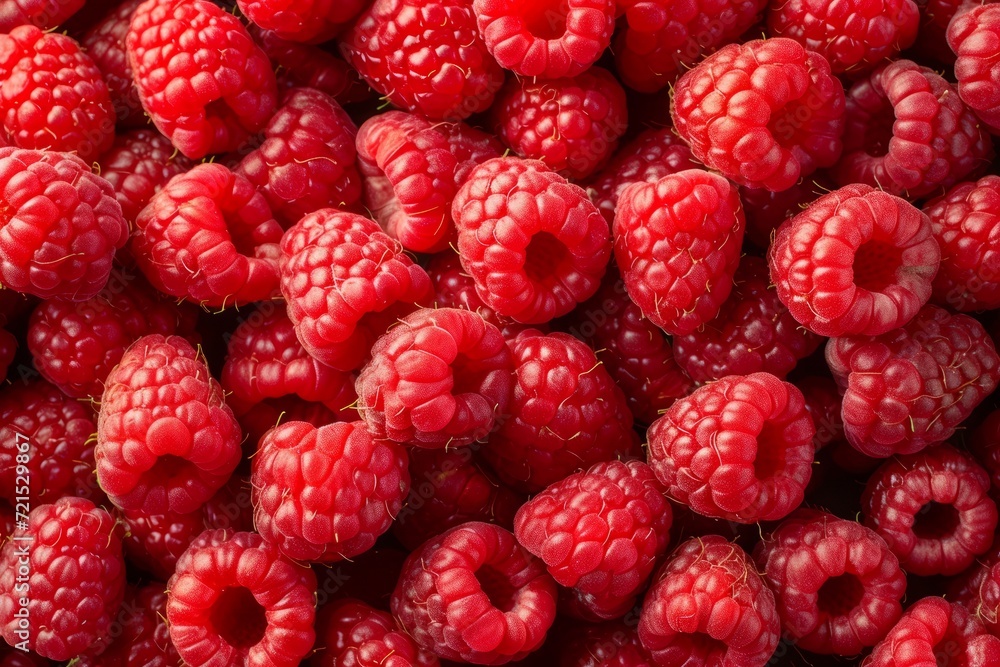 Close-up of a Bunch of Raspberries Close-up of a Bunch of Raspberries