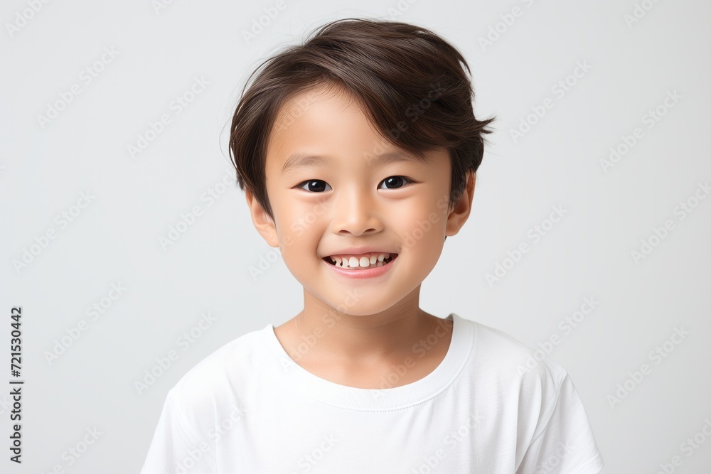 happy child on white background happy child on white background