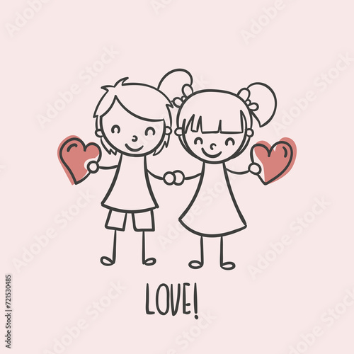 Happy Valentines Day Vector Illustration Design 