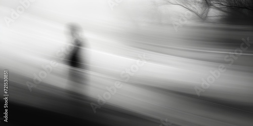 abstract motion blur background, black and white, person, moody, Ghost 