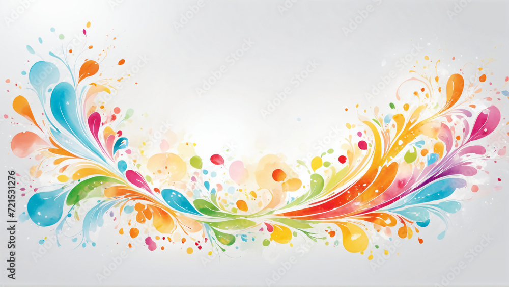 Dynamic Backgrounds, Vibrant Abstract Splash, Artistic, Bright, Colorful