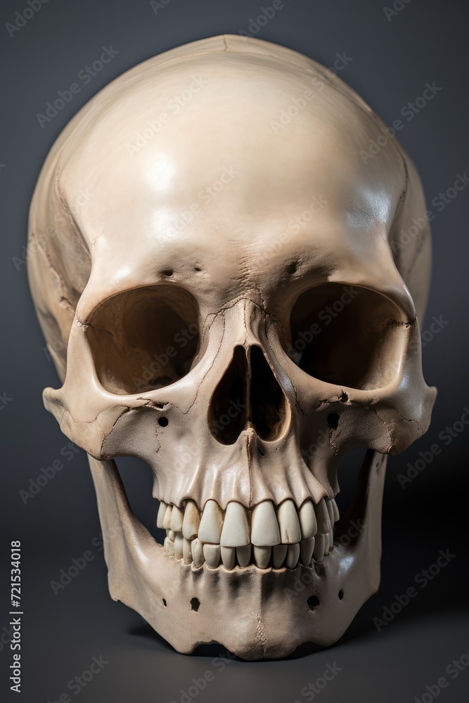 Human skull on a clean background. For commercial advertising and design Human skull on a clean background. For commercial advertising and design