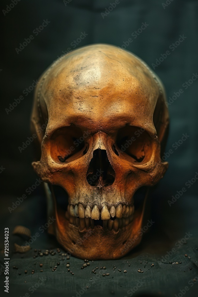 Human skull on a clean background. For commercial advertising and design Human skull on a clean background. For commercial advertising and design