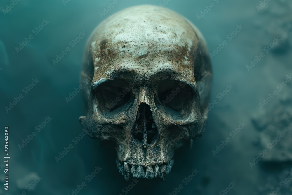 Human skull on a clean background. For commercial advertising and design Human skull on a clean background. For commercial advertising and design