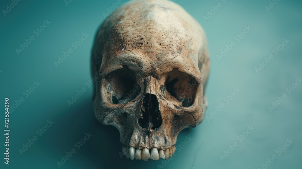 Human skull on a clean background. For commercial advertising and design Human skull on a clean background. For commercial advertising and design