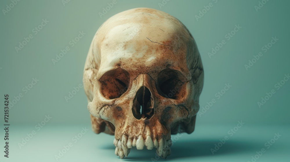 Obraz premium Human skull on a clean background. For commercial advertising and design