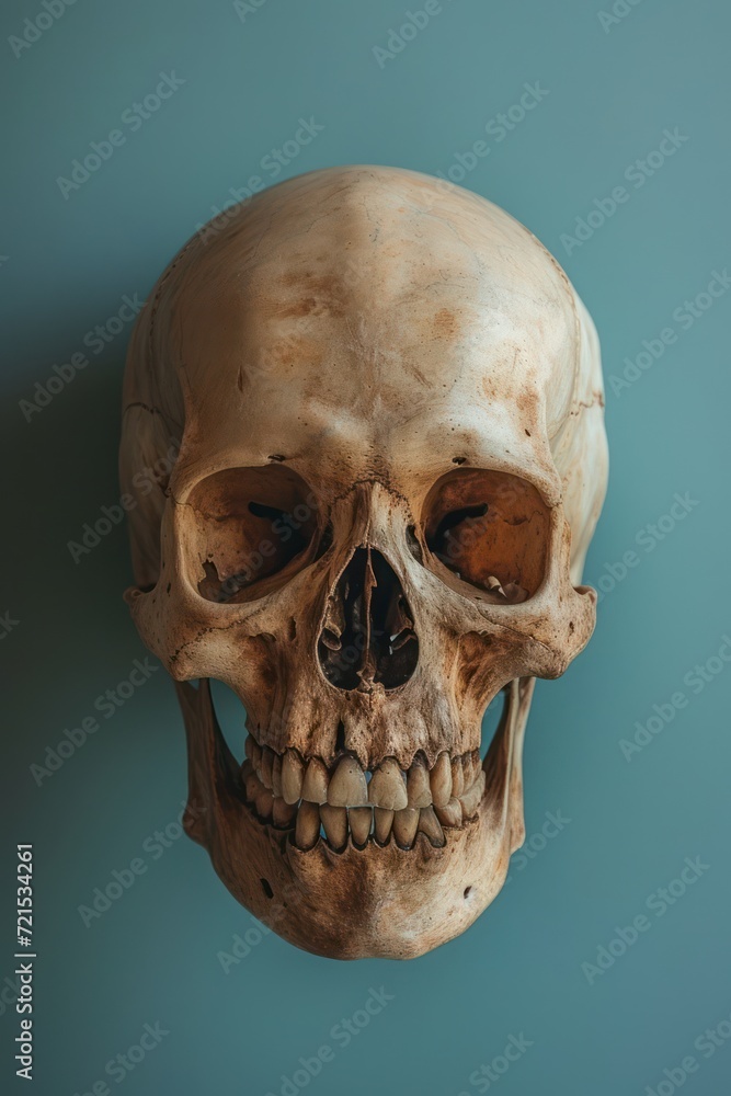 Obraz premium Human skull on a clean background. For commercial advertising and design