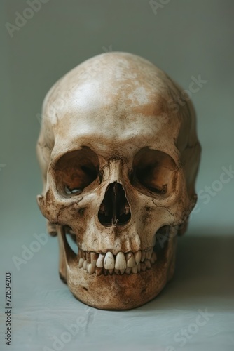 Human skull on a clean background. For commercial advertising and design