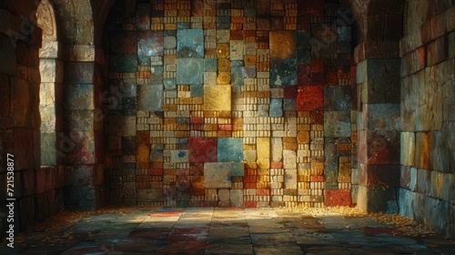 Mystical mosaic tiles room