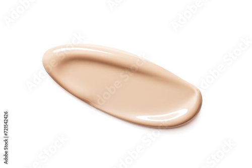 Foundation beige stroke. Face Cosmetic, make up. Cream texture, liquid cosmetic smear. Foundation, BB cream, CC cream, Concealer, face skin product. Realistic Vector