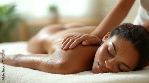Relaxing massage helps to relieve stress and muscle tension